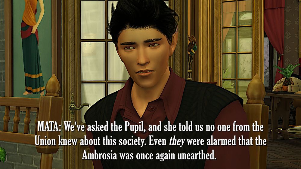 MATA: We've asked the Pupil, and she told us no one from the Union knew about this society. Even they were alarmed that the Ambrosia was once again unearthed. 
