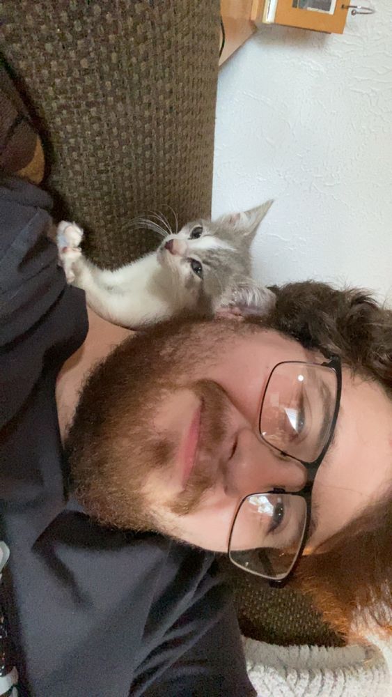 Momo and me about 2 hours after I found him