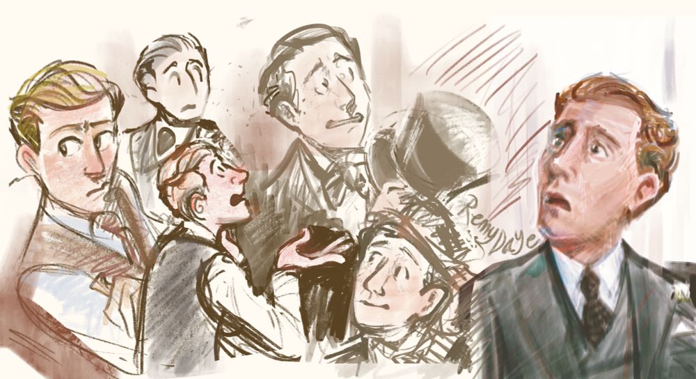 Various sketches of Bertie Wooster