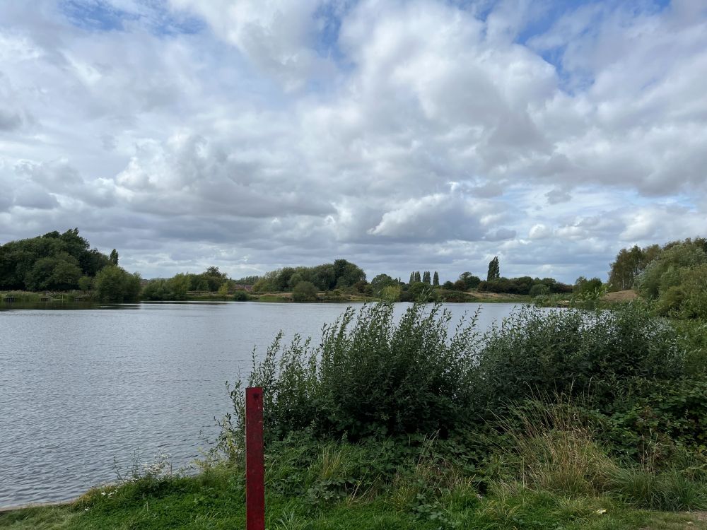 Sandhill Lake in Worksop, Nottinghamshire uk.