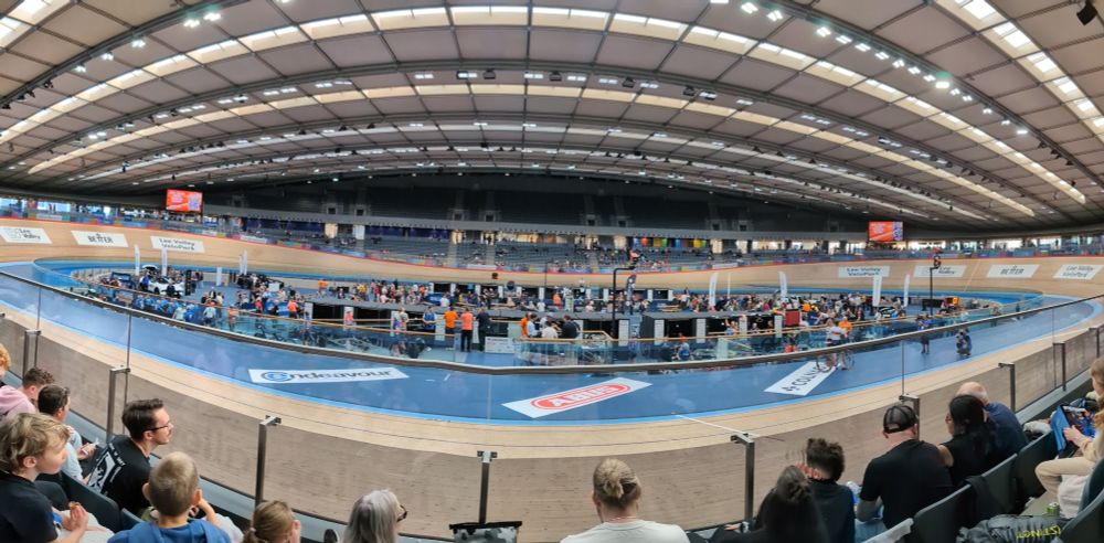 Panoramic view of inside the velodrome