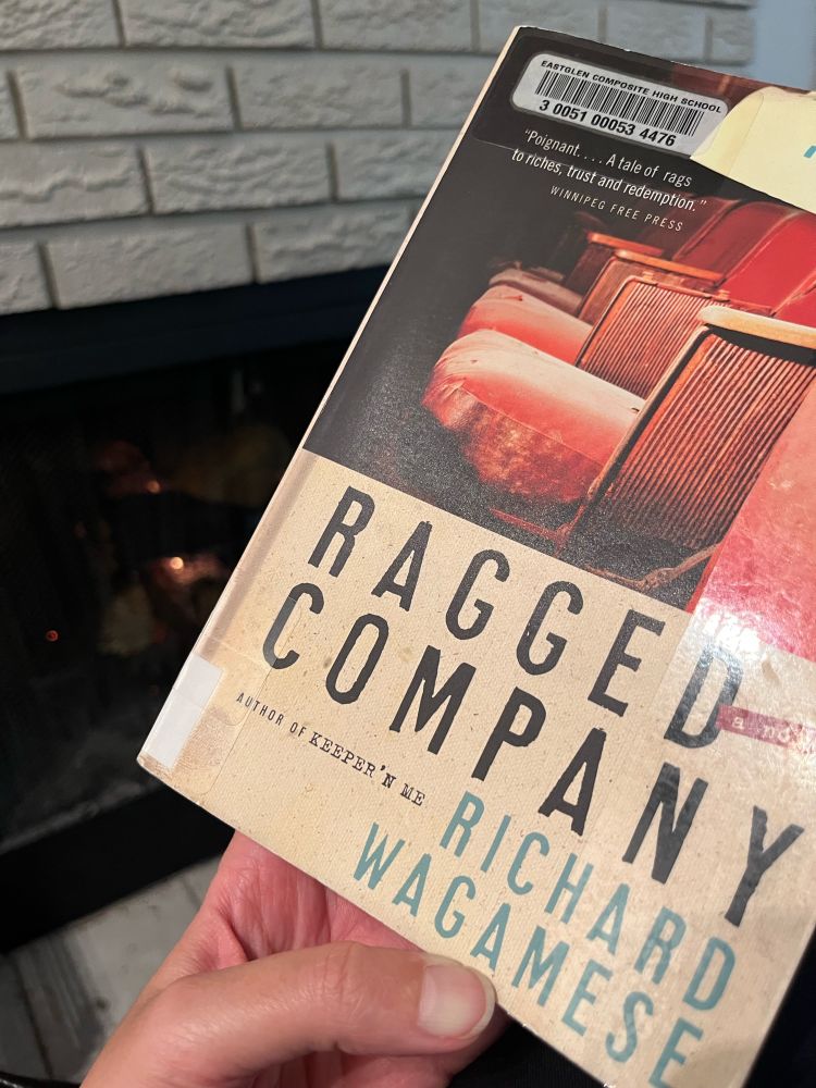 A copy of the novel Ragged Company by Richard Wagamese.