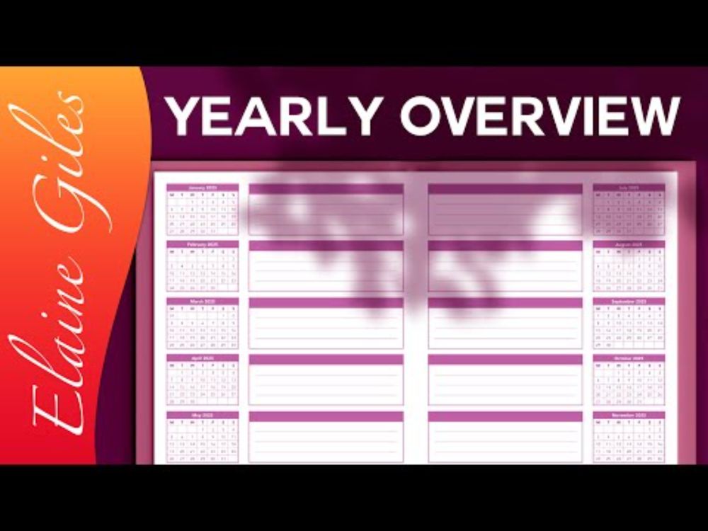 Create a 12 Month Yearly Overview Planner Page Layout in Affinity Publisher