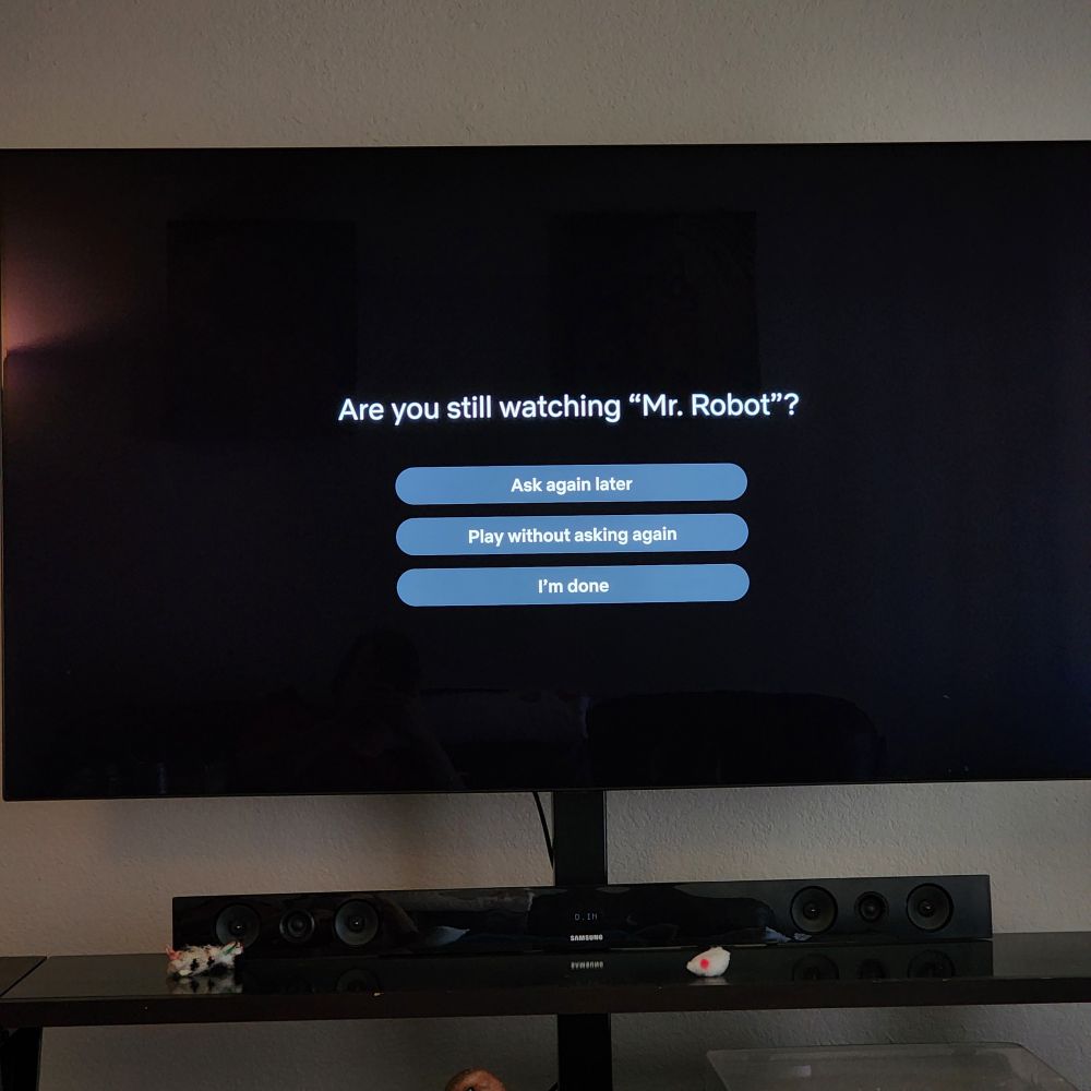 Are you still watching "Mr. Robot"?
Ask again later
Play without asking again
I'm done 