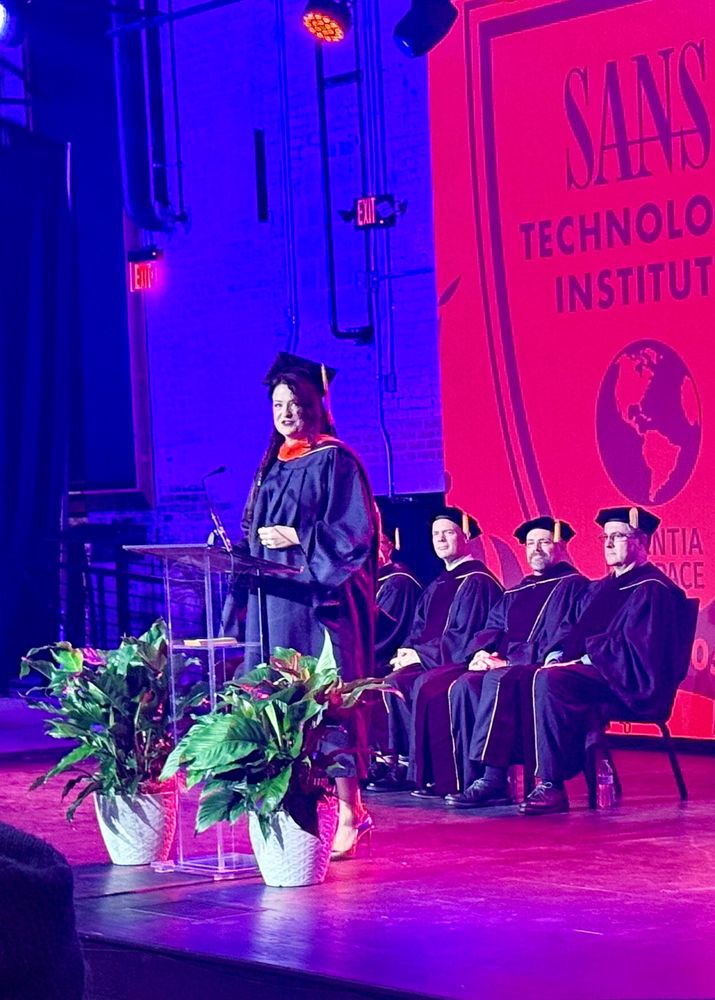 Melissa speaking at commencement 