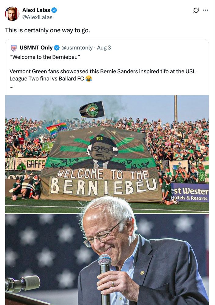 Washed up former USMNT clown mad at local tifo.