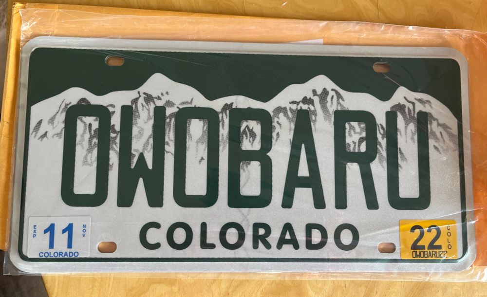 owobaru
old colorado license plate