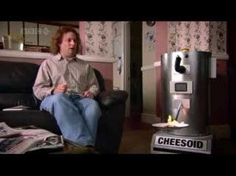 Cheesoid the robot from Mitchel & Webb