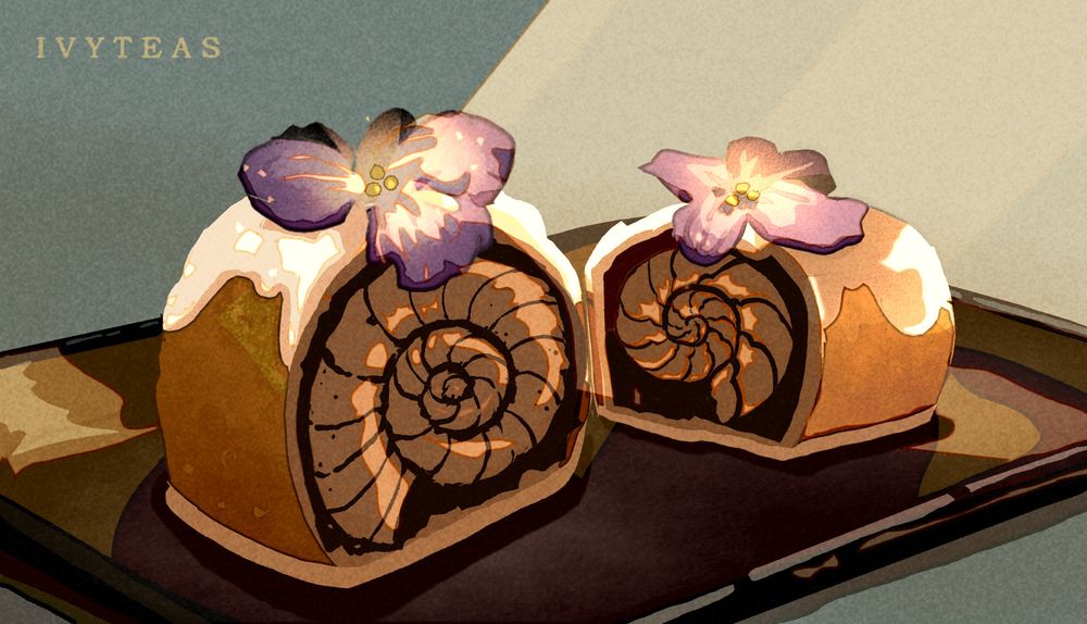 violet ammonite scone