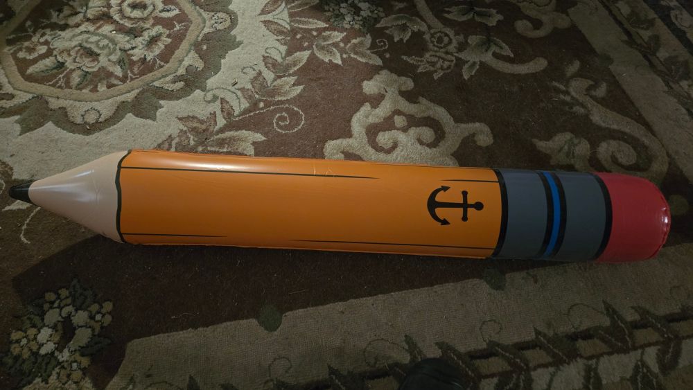 Inflatable doodlebob pencil 