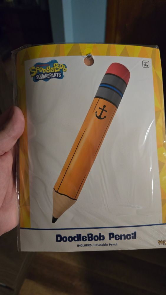 Inflatable doodlebob pencil 