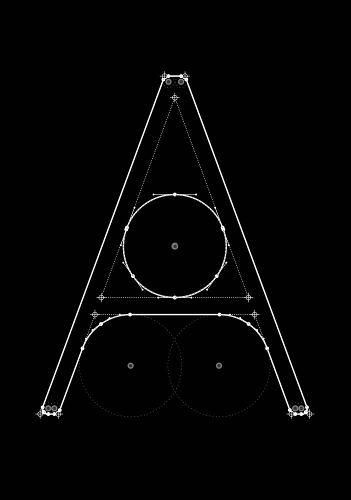 Rounded corners filter on letter A