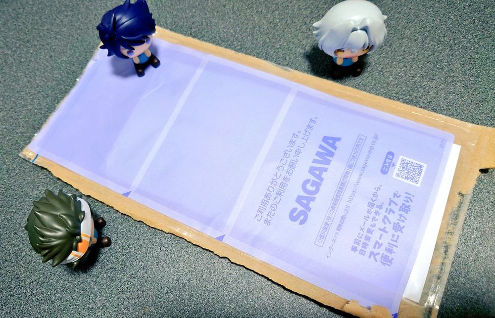 SideMメモリアルブック届いた際の住所ラベルを剥がすと、ビニールの封筒になっている。