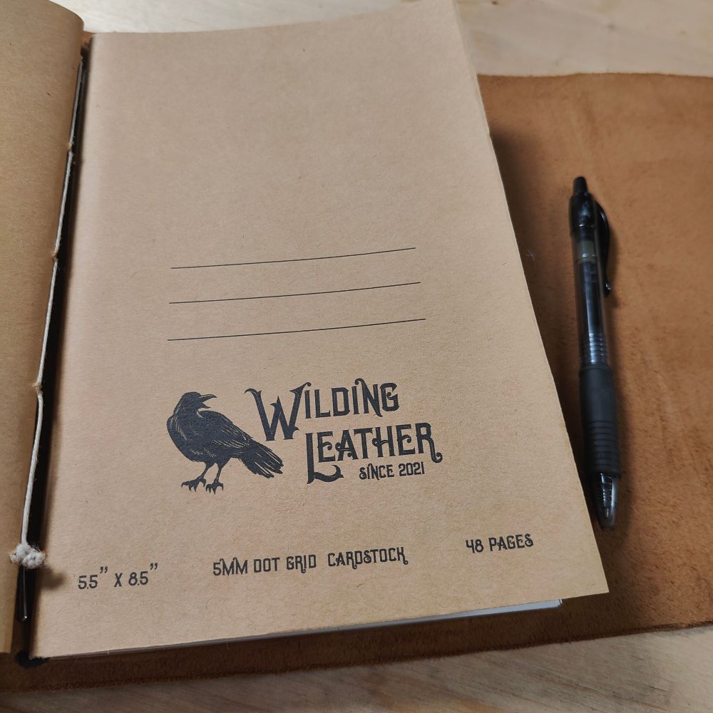 A traveler's notebook insert with Pilot G2 gel pen. 