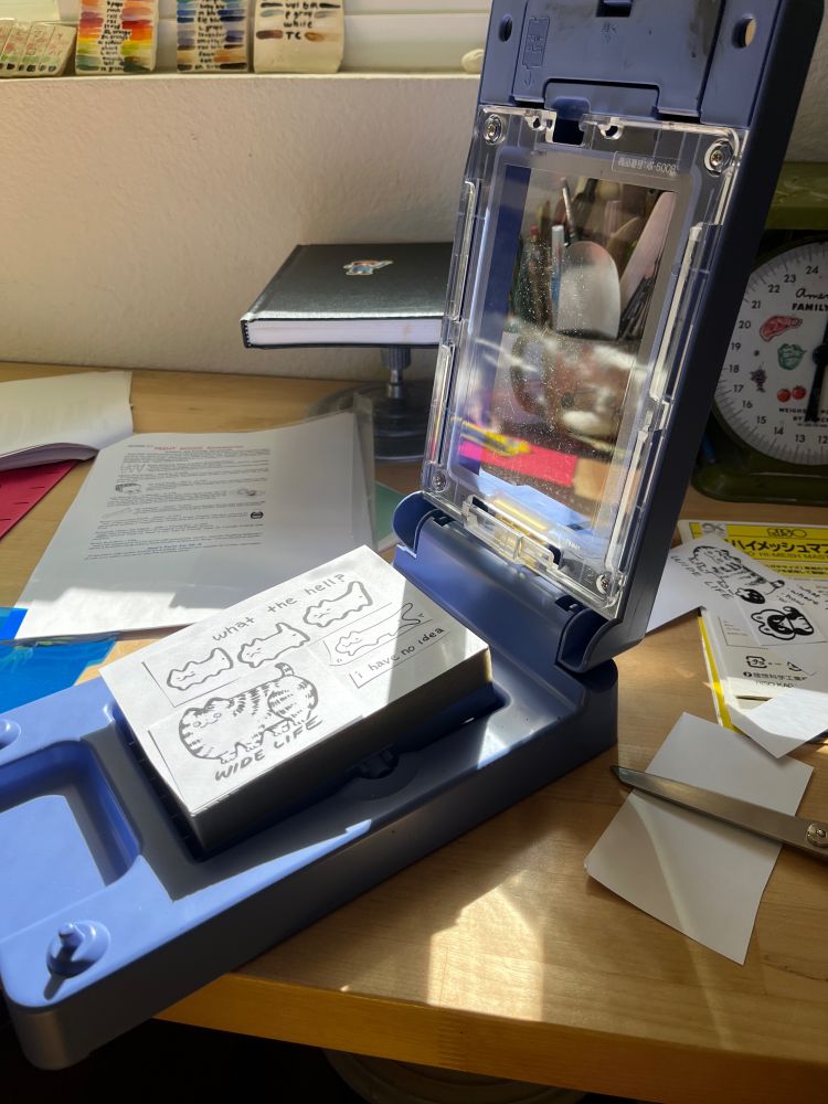 exposing a screen using a riso print gocco