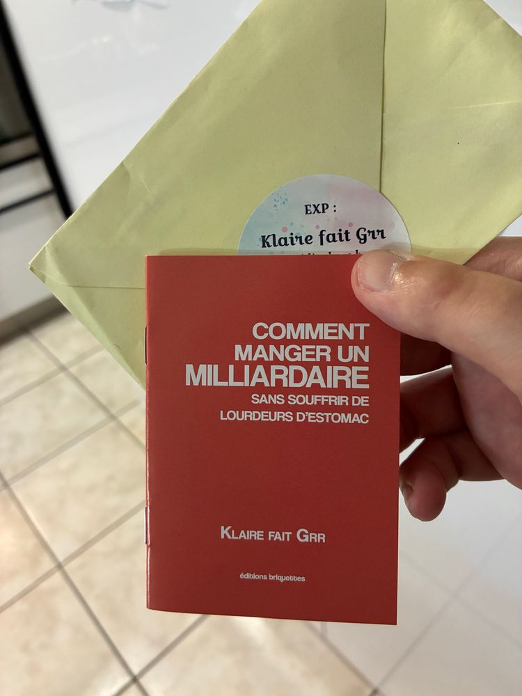 Couverture de « comment manger un milliardaire » par Klaire fait Grr - face