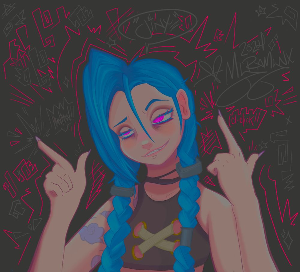 Jinx Arcane season 2 fanart by Myra Mynx 
