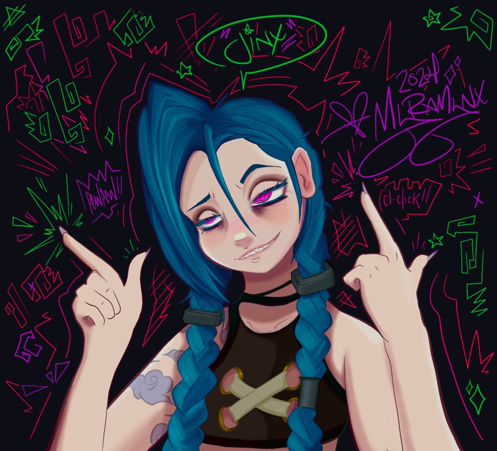 Jinx Arcane season 2 fanart by Myra Mynx 