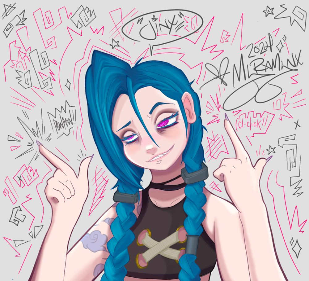 Jinx Arcane season 2 fanart by Myra Mynx 