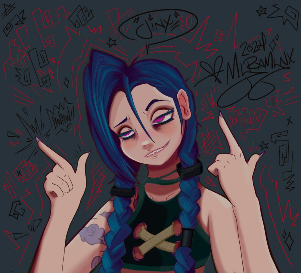 Jinx Arcane season 2 fanart by Myra Mynx 