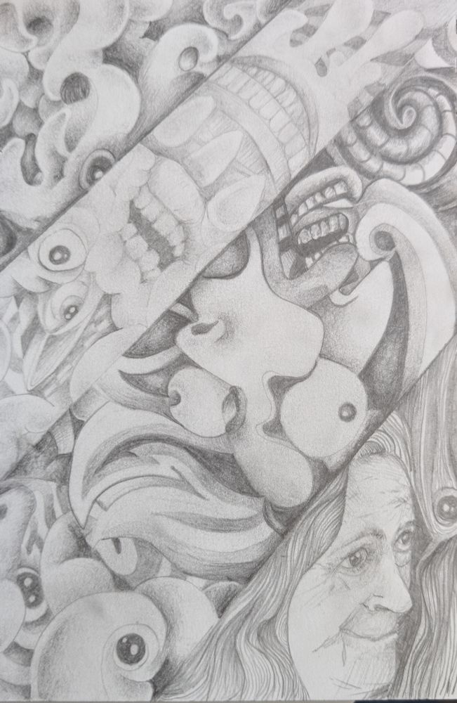 Pencil sketch of weirdness
