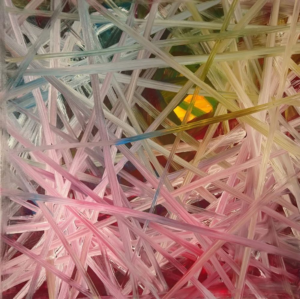 I clipped my own wings and fell through the earth - Painting by Dex Hannon