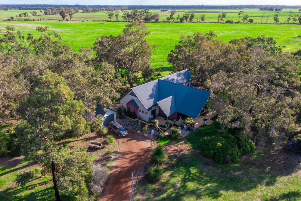 A house on farm land.