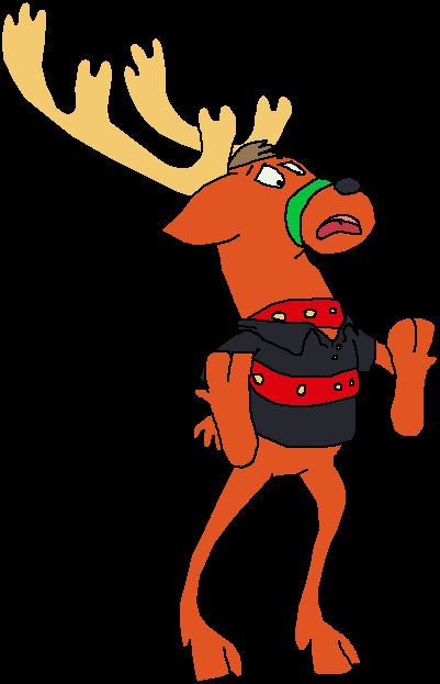 A post-TF of Stu into a reindeer from Spot's Magical Christmas.
