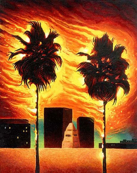 "Lost Angeles"
Mark Vallen 1992
Oil on canvas - 8" x 10" inches