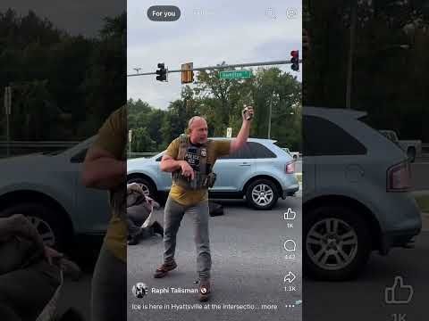 ICE agent points gun at witnesses during violent arrest in Hyattsville, MD (9/24/25)