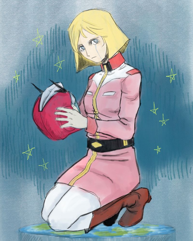 Awesome cool drawing of Sayla Mass from Mobile suit Gundam drawn by me 