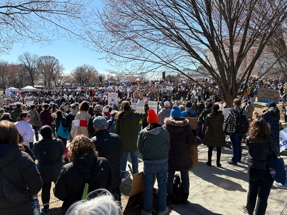 Stand up for science rally at Lincoln Memorial.