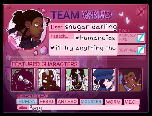 my artfight card