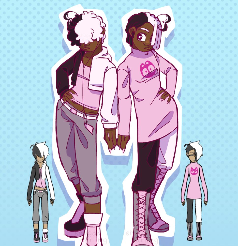 my sona in comfy/casual outfits based on my old characters