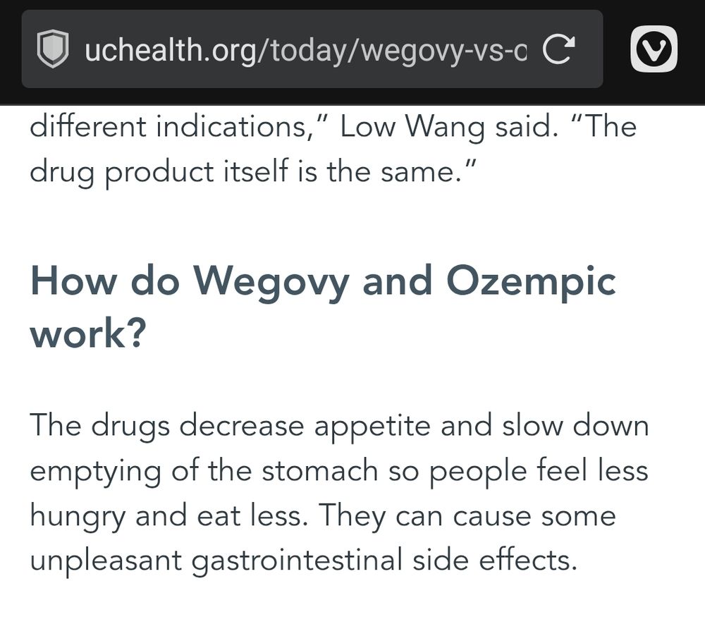 From UChealth.org: 