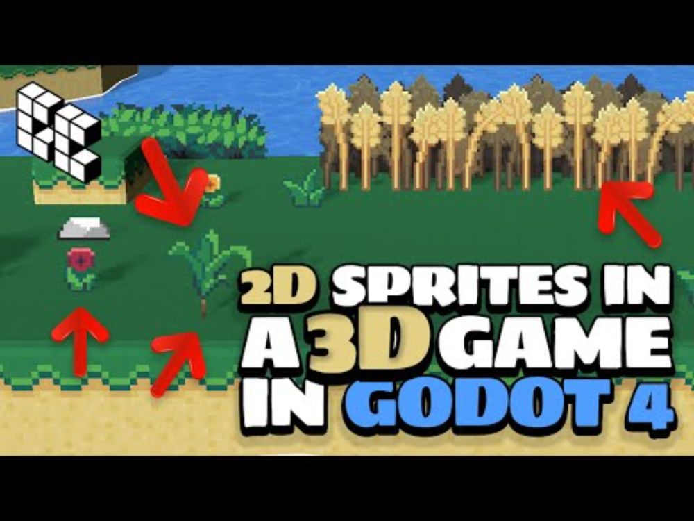 How to Add 2D Sprites to a 3D Game in Godot 4.4 – 2.5D Sprite3D Tutorial