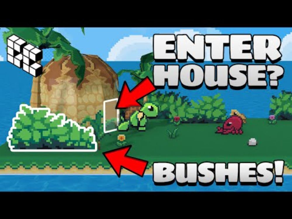 Old Solo Dev Makes Progress on his Godot Game: Bushes, Enterable Houses & Dialogue! - Devlog