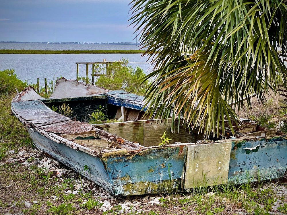 The final resting place of an old working boat. 