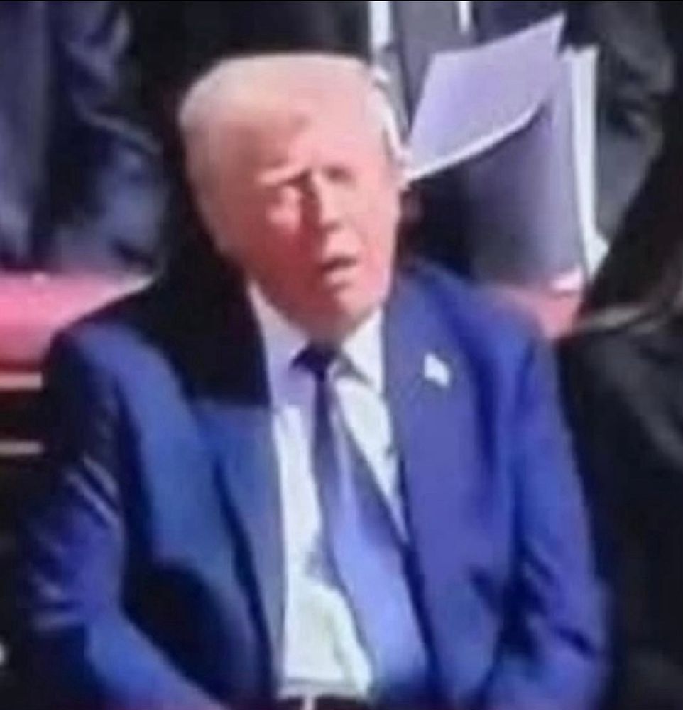 Donald Trump embarrassing himself by falling asleep at the Popes funeral
