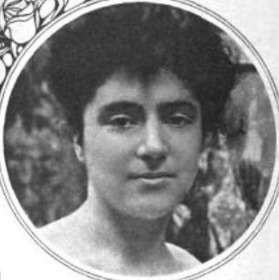 Black and white oval portrait of a woman