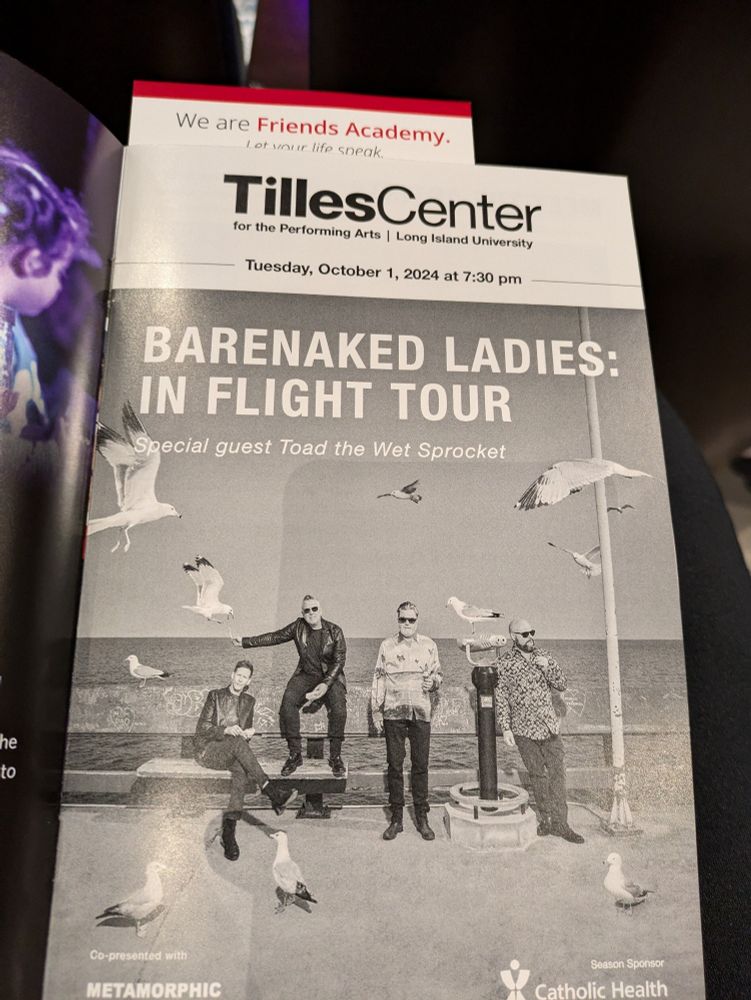 Tilles Center program for Barenaked Ladies: In Flight Tour