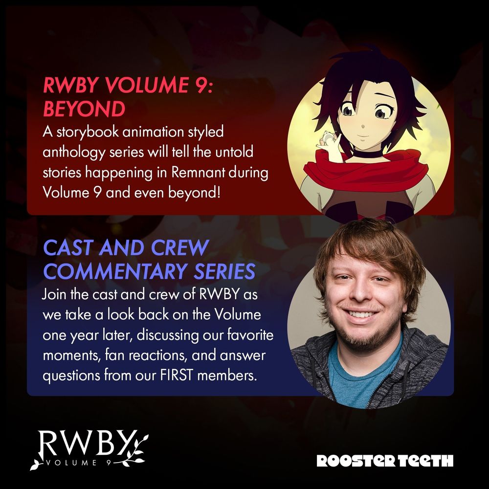 Announcement for RWBY V9 Beyond and the Cast and Crew Commentary Series