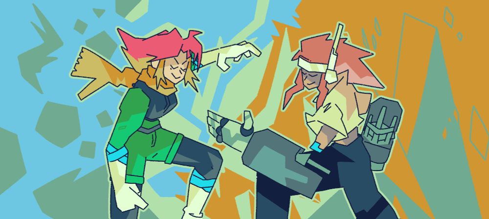 Candy and Geverel from Candy Rangers and Disaster Arms, respectively.