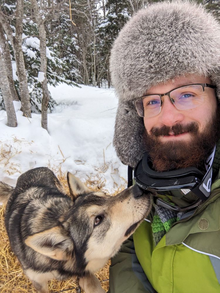 a dog asking a homosexual why he's not allowed to run more today