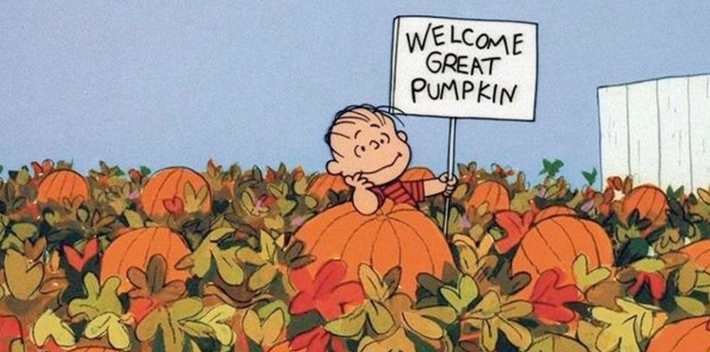 Linus waits to welcome the Great Pumpkin in his sincere Pumpkin Patch 