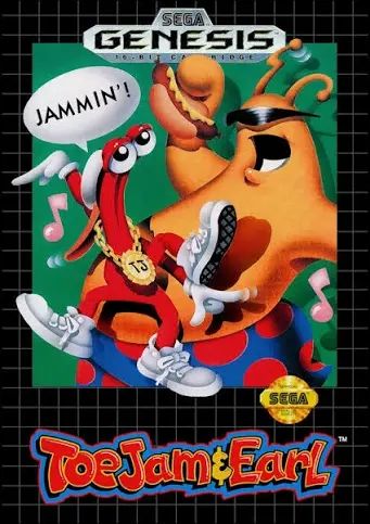 Toejam and Earl box art. Great co-op exploration game. You'd find presents and have to test them out to get goodies.