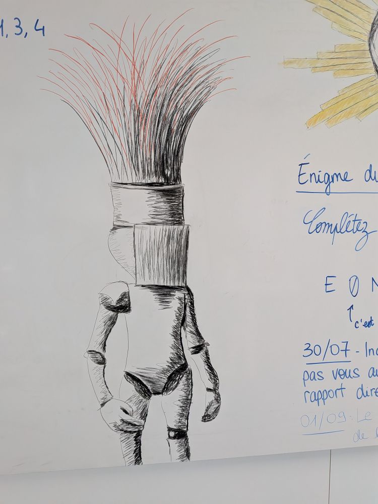 Dessin de Noco dans clair obscur 