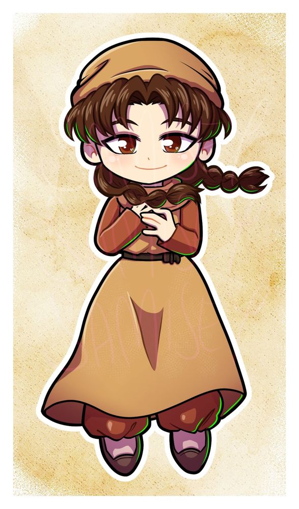 chibi style digital art of shenhua ling from shenmue