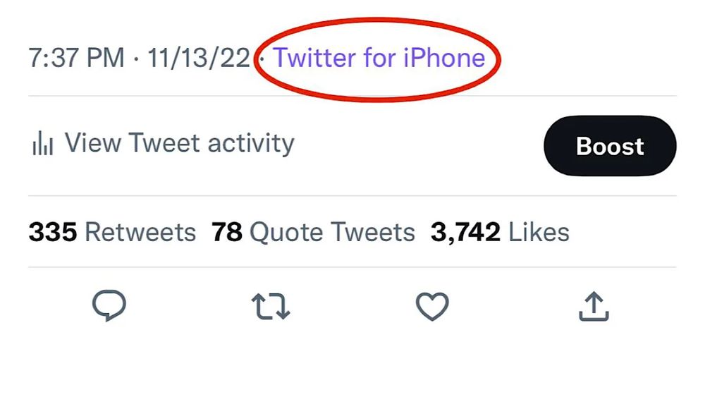Twitter for iPhone screenshot, taken from https://in.mashable.com/tech/41940/twitter-might-soon-kill-twitter-for-iphone-twitter-for-android-labels-heres-why