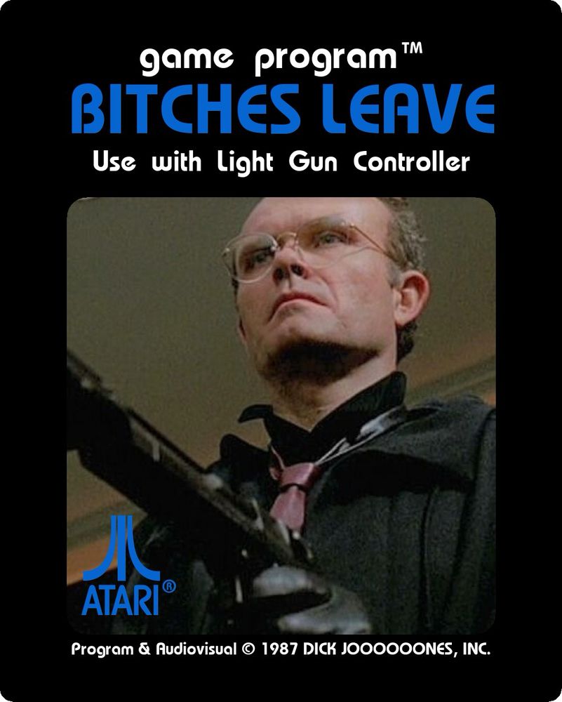 Parody Atari game label